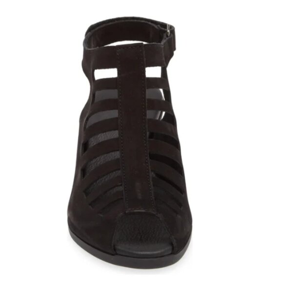 ARCHE “ENEXOR” Black Strappy Nubuck Leather upper Slingback Low Heels - US8/EU39 - Picture 3 of 8